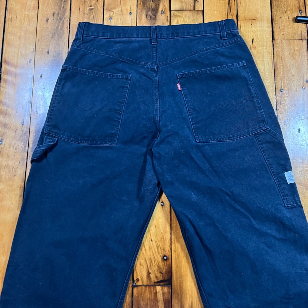 Levi’s Men’s 34x32 (Fits 33x30) Carpenter Pants Black Canvas Y2K Skater Grunge
